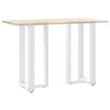 vidaXL Patas para mesa de bar en forma de T (2 unidades), color blanco, 50 x 35 x (90-91) cm, acero