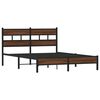 vidaXL Estructura de cama sin colch&oacute;n madera marr&oacute;n roble 140x190 cm