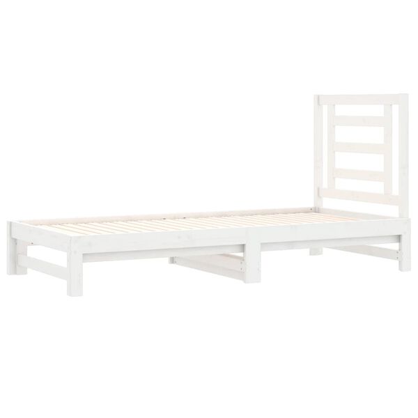 vidaXL Sof&aacute; cama extra&iacute;ble sin colch&oacute;n blanco 2x(90x190) cm