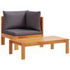 vidaXL Sof&aacute;s de jard&iacute;n 2 pzas con cojines madera maciza acacia