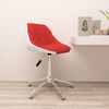 vidaXL Silla de oficina giratoria de cuero sint&eacute;tico rojo y blanco