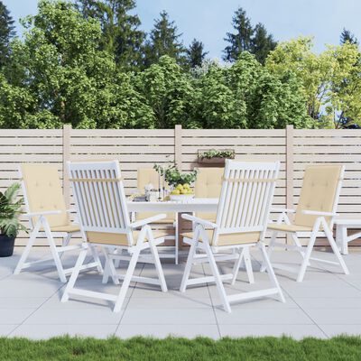 vidaXL Cojines para sillas de jardín 6 unidades beige 120x50x3 cm