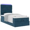 vidaXL Estructura de cama otomana colchones terciopelo azul oscuro