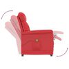 vidaXL Sill&oacute;n de masaje de cuero sint&eacute;tico rojo