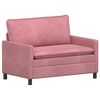 vidaXL Sof&aacute; Rosa 126 x 81 x 87,5 cm Terciopelo