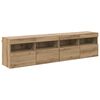 vidaXL Gabinetes de pared para TV 2 uds. Roble artisan