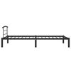 vidaXL Estructura de cama sin colch&oacute;n metal negro 90x200 cm