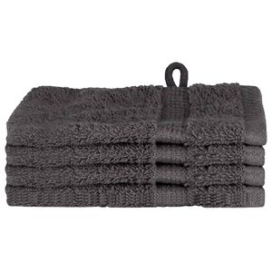 vidaXL Toalla de Invitado SOLUND 4 uds. Antracita 15 x 21 cm 550 gsm