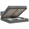 vidaXL Cama tipo otomana con colch&oacute;n y LED Gris oscuro 140 x 200 cm