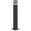 vidaXL L&aacute;mpara de suelo de exterior aluminio negro 80 cm
