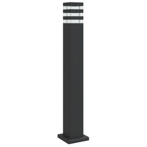 vidaXL L&aacute;mpara de suelo de exterior aluminio negro 80 cm