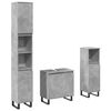 vidaXL Set muebles de ba&ntilde;o 2 piezas madera contrachapada gris hormig&oacute;n