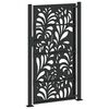 vidaXL Puerta de jard&iacute;n negra 100x175 cm dise&ntilde;o ondulado de acero