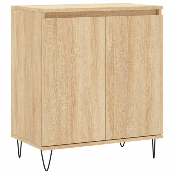 vidaXL Aparador de madera contrachapada roble Sonoma 60x35x70 cm