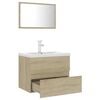 vidaXL Conjunto de muebles de baño madera contrachapada roble Sonoma