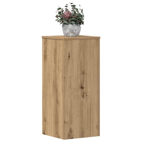 vidaXL Soportes de plantas 2 uds madera roble artisian 30x30x70 cm