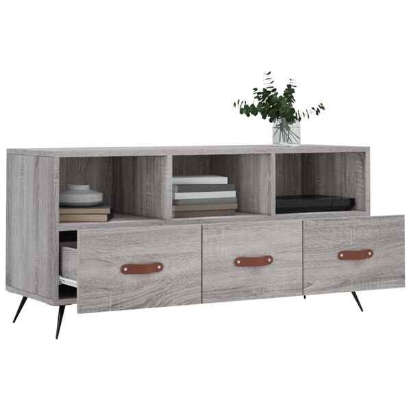 vidaXL Mueble de TV madera de ingenier&iacute;a gris Sonoma 102x36x50 cm