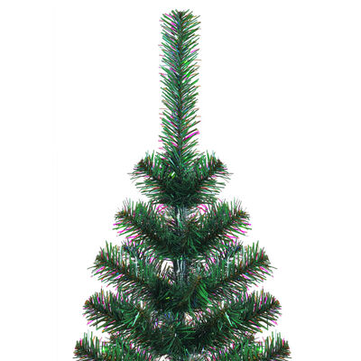 vidaXL Árbol de Navidad artificial puntas iridiscentes PVC verde 120cm