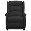 vidaXL Sill&oacute;n reclinable de tela de microfibra negra