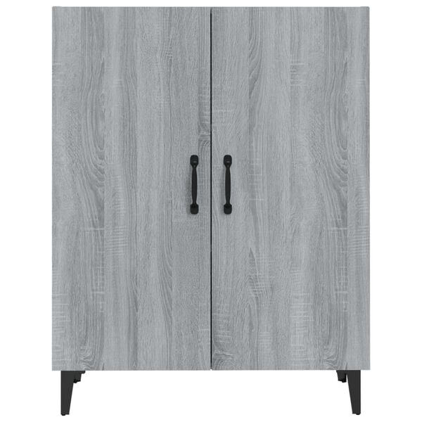 vidaXL Aparador de madera contrachapada gris Sonoma 70x34x90 cm