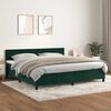 vidaXL Cama box spring con colch&oacute;n terciopelo verde oscuro 200x200 cm