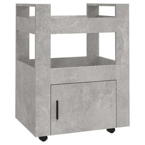 vidaXL Carrito de cocina madera contrachapada gris hormig&oacute;n 60x45x80cm