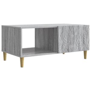 vidaXL Mesa de centro Sonoma gris 90 x 50 x 40 cm Madera de ingenier&iacute;a