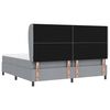 vidaXL Cama tipo Box Spring con colch&oacute;n Gris claro 200 x 200 cm tela