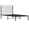 vidaXL Estructura cama sin colchón con cabecero metal negro 90x200 cm