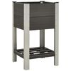 vidaXL Mesa de cultivo para jard&iacute;n con estante WPC gris 50x50x90 cm