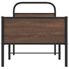 vidaXL Estructura de cama sin colch&oacute;n 75x190 cm madera marr&oacute;n roble