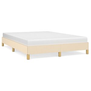 vidaXL Cama sin colch&oacute;n tela color crema 160x200 cm