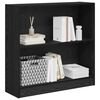 vidaXL Estante de libros Roble Negro 80 x 24 x 76 cm