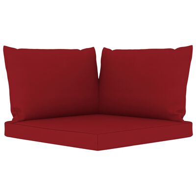 vidaXL Juego de muebles de jardín 8 piezas con cojines rojo tinto
