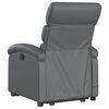 vidaXL Sillón reclinable de masaje de pie cuero artificial gris