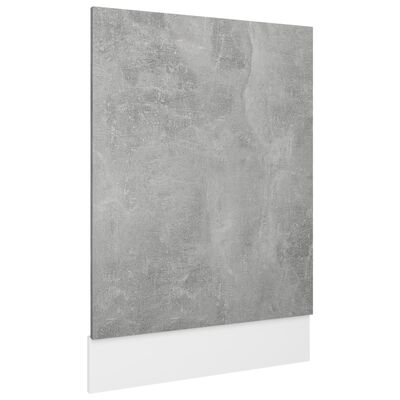 vidaXL Panel para lavavajillas contrachapada gris hormigón 45x3x67 cm