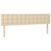 vidaXL Estructura de cama otomana con colchones tela crema 180x200cm