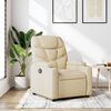 vidaXL Sill&oacute;n reclinable de tela crema