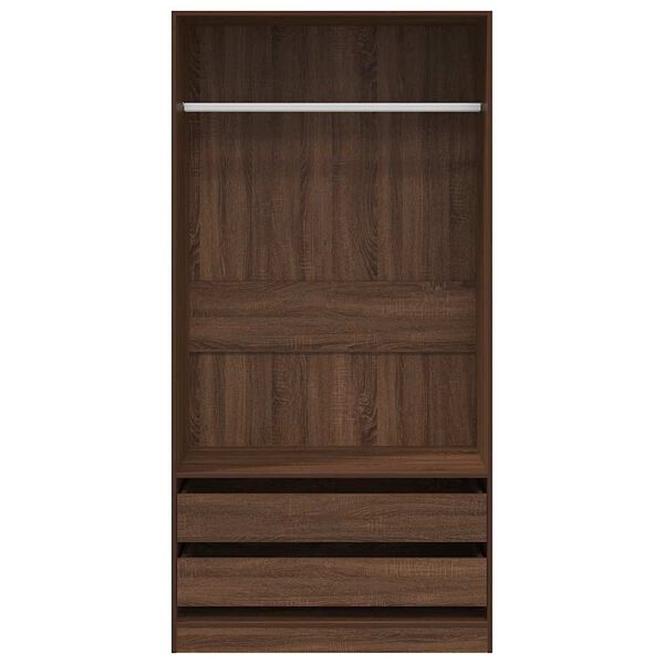 vidaXL Armario madera contrachapada marr&oacute;n roble 100x50x200 cm