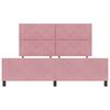 vidaXL Cama tipo Box Spring con cabecera Rosa 180 x 200 cm Terciopelo