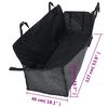 vidaXL Funda para asiento de coche para perros negro 137x46x50 cm