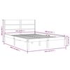 vidaXL Estructura de cama sin colch&oacute;n madera de pino blanca 140x200 cm