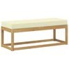 vidaXL Banco de taburete exterior Madera de Acacia S&oacute;lida Blanco