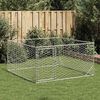 vidaXL Caseta para perros de exterior con puerta 2x2x1 m de acero galvanizado