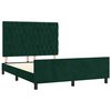 vidaXL Estructura cama sin colch&oacute;n terciopelo verde oscuro 140x190 cm