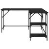 vidaXL Escritorio madera de ingeniería negro 139x139x75 cm