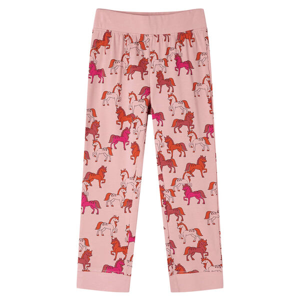Pijama infantil de manga larga rosa claro 104