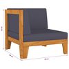 vidaXL Juego muebles de jard&iacute;n y cojines 4 pzas madera maciza acacia
