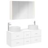 vidaXL Juego de muebles de ba&ntilde;o 4 pcs Blanco