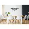 Homemania Adorno de pared Eagle acero negro 100x44 cm